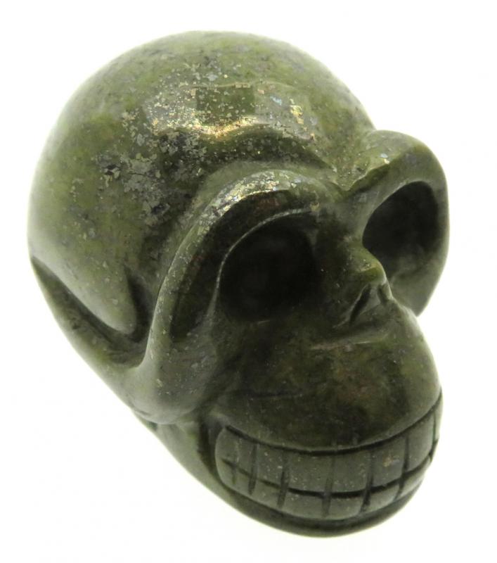 Tintagel Serpentine Carved Gemstone Skull
