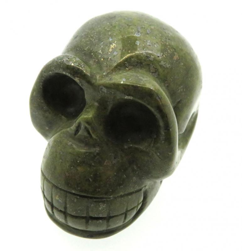 Tintagel Serpentine Carved Gemstone Skull