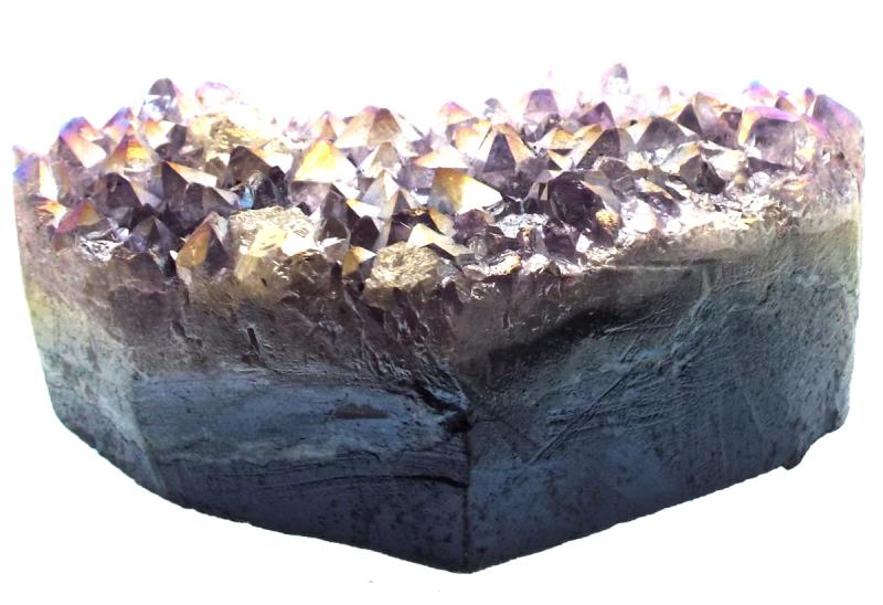 Amethyst Aura Gemstone Cluster Heart Specimen 08