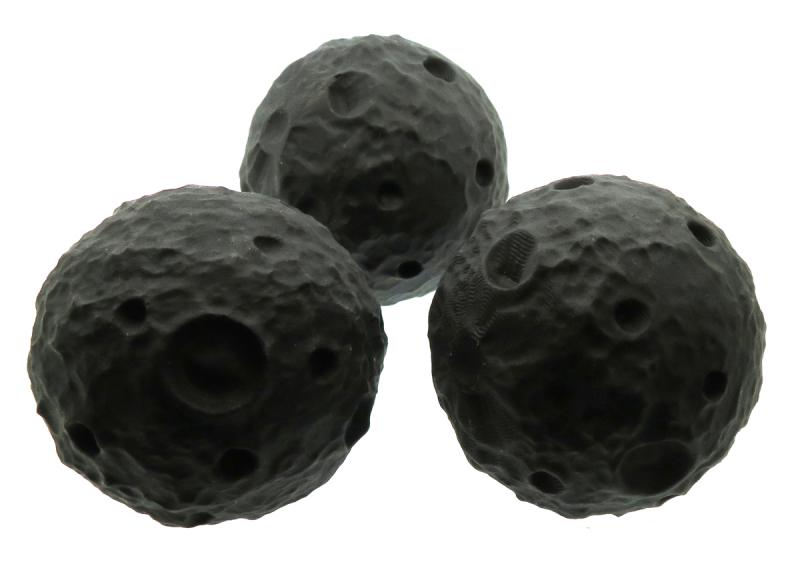 2 inch Diameter Carved Black Obsidian Moon Sphere