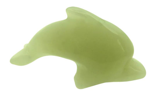 Small Jade Carved Gemstone Dolphin