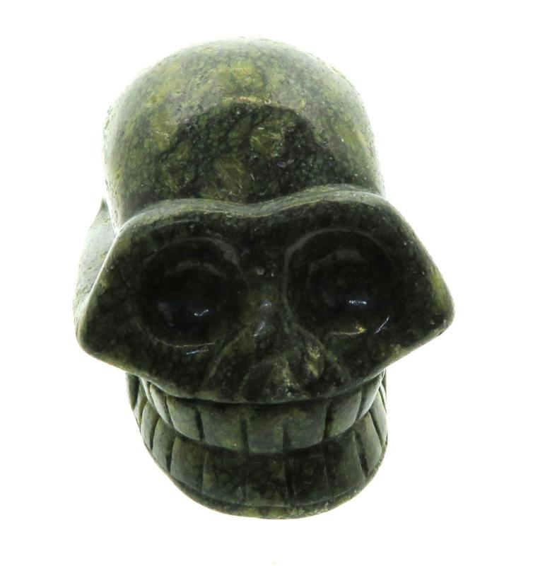 Serpentine Carved Gemstone Skull 03