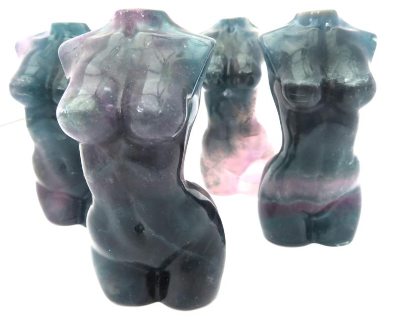 Fluorite Gemstone Carved Goddess