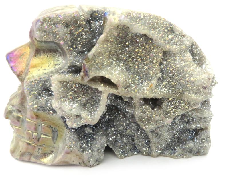 Druzy Agate Aura Skull 01