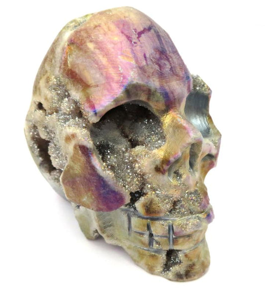 Druzy Agate Aura Skull 02