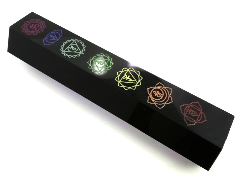 Obsidian Gemstone Chakra Tower 02