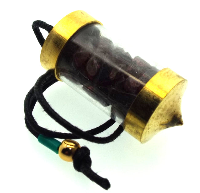 Garnet Gemstone Capsule Pendulum