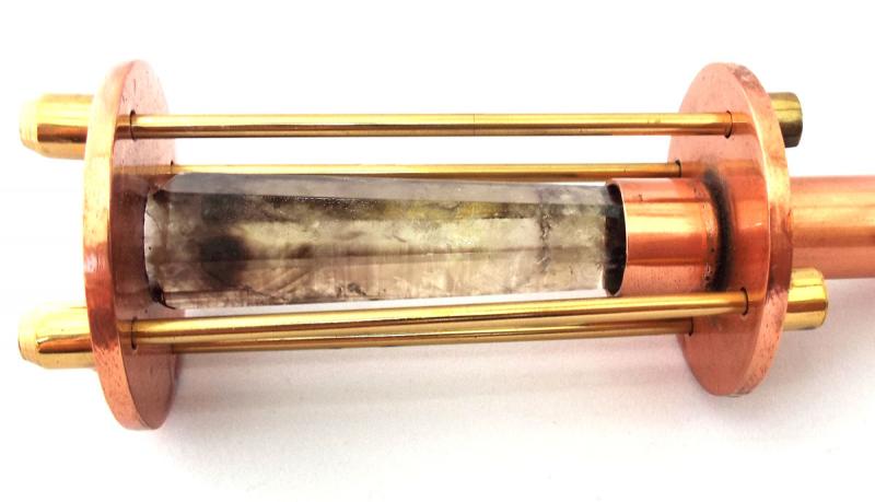 Smoky Citrine Quartz Wood and Copper Wand