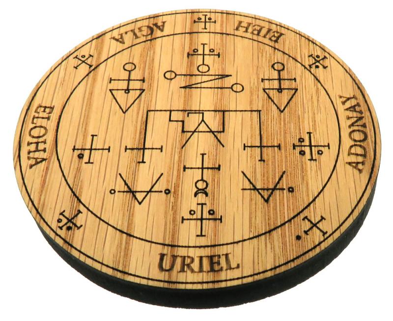 Oak Veneer Angel Uriel Crystal Grid Board