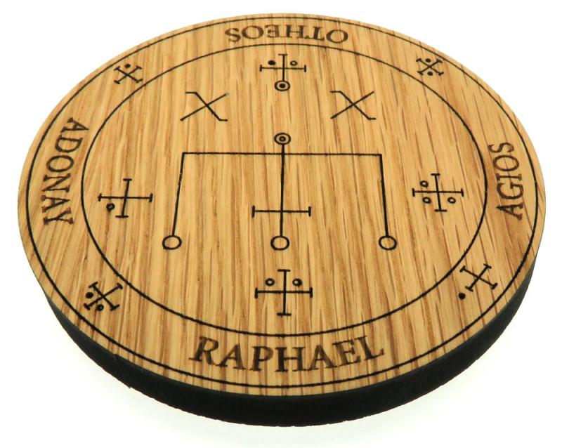 Oak Veneer Angel Raphael Crystal Grid Board