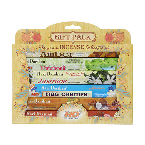 6 Hari Darshan Floral Incense 20x Stick Gift Pack