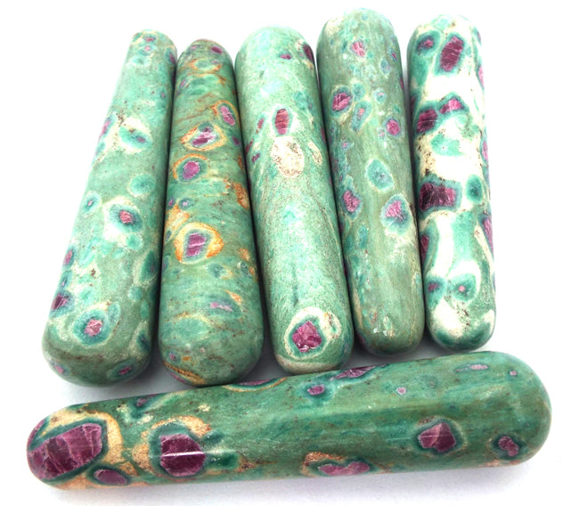 Large Ruby in Fuchsite Massage Wand