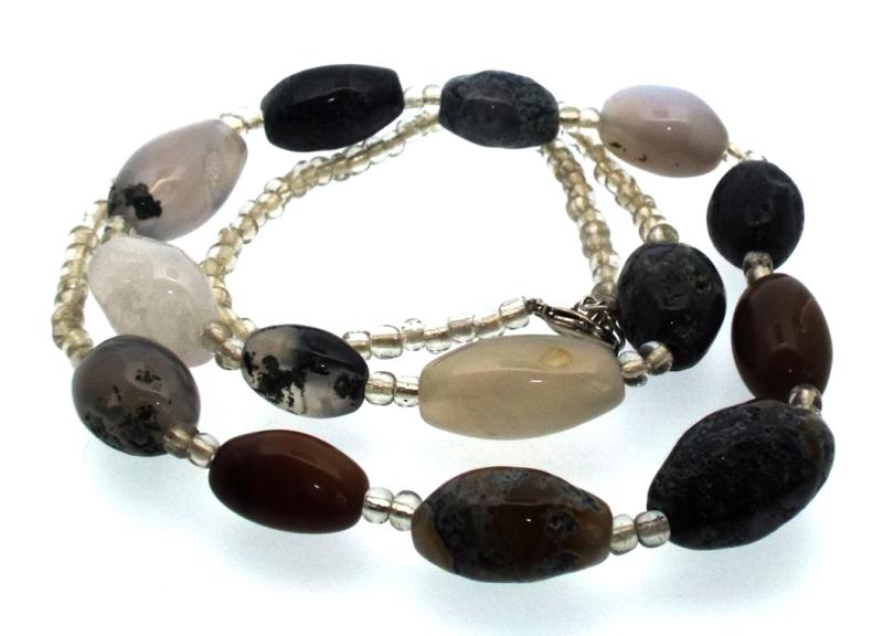 24 Inch Chlorite Quartz Gemstone Necklace