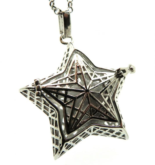 Metal Star Chime Ball Chain Necklace