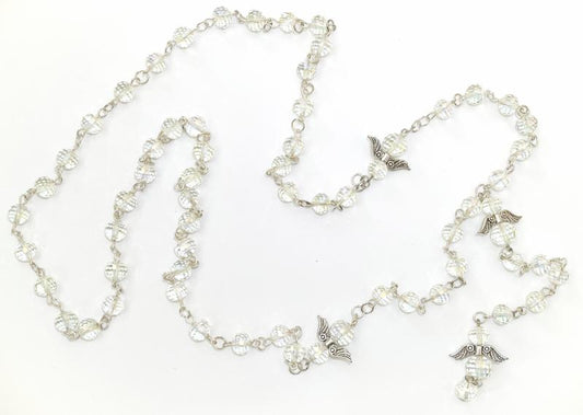 Angel Aura Bead Rosary Necklace