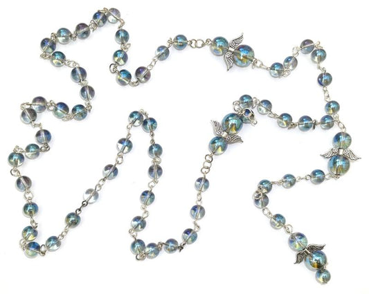 Tanzine Aura Bead Rosary Necklace
