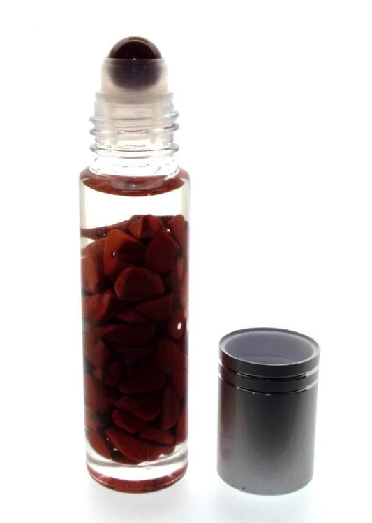 10ml Roll on Bottle Red Jasper Gemstone Oil