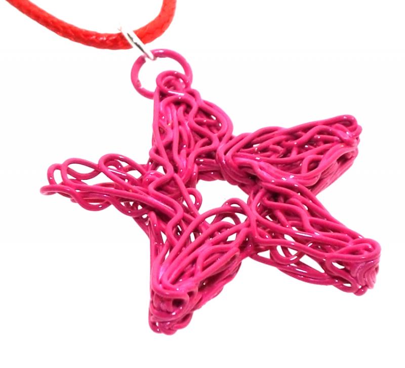 Chaos Wire Star Red Pendant