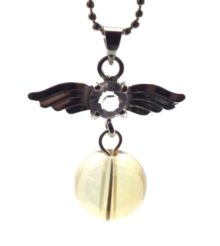 Angel Inspired Golden Aura Gemstone Pendant