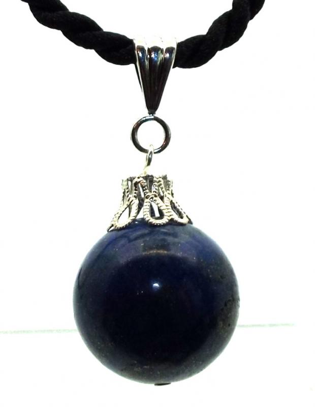 20mm Lapis Lazuli Gemstone Sphere Pendant