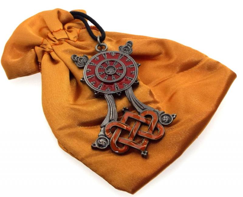 Briar Dharma Charms Buddhist Wheel Pendant