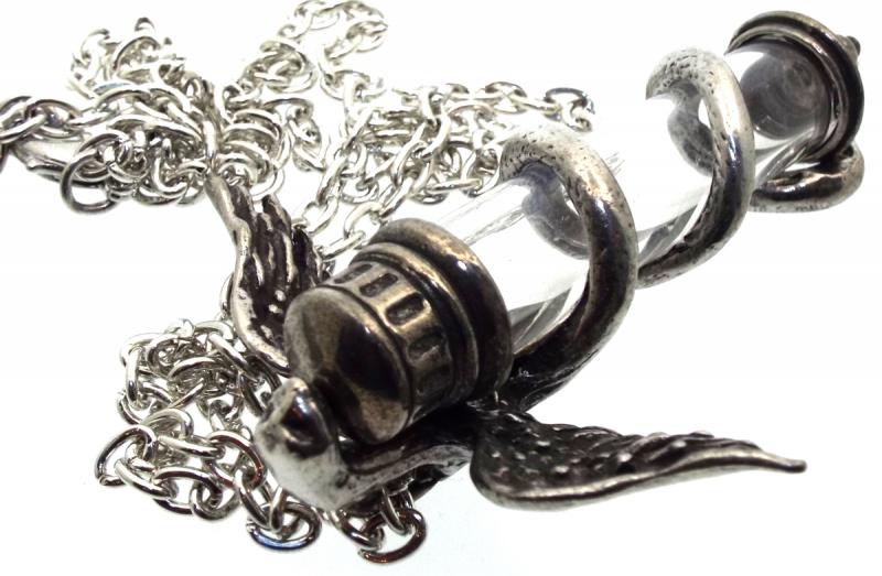 Alchemy Rod of Asclepius Necklace