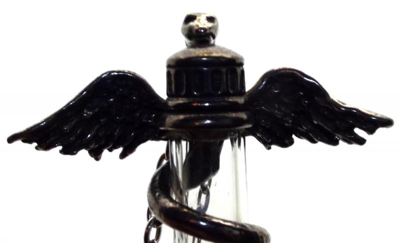 Alchemy Rod of Asclepius Necklace