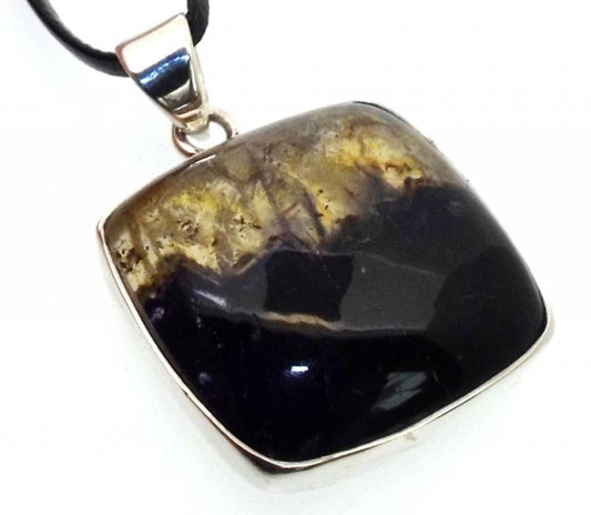 Blue John Gemstone Sterling Silver Pendant 04