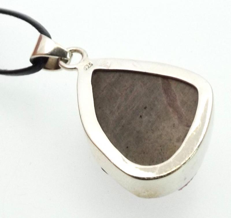 Cobalt Calcite Gemstone Sterling Silver Pendant 01