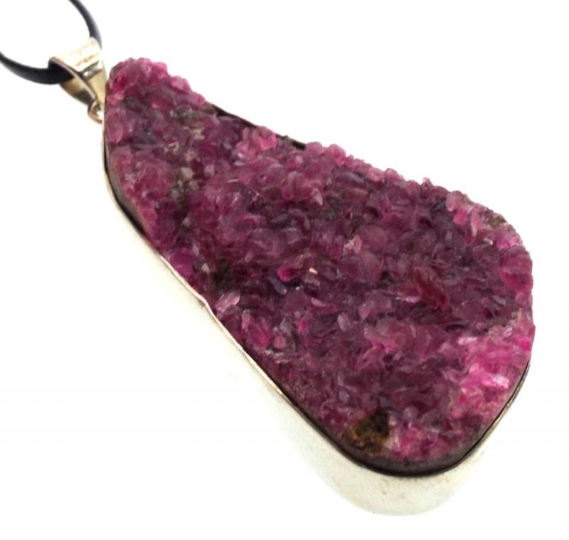 Cobalt Calcite Gemstone Sterling Silver Pendant 02