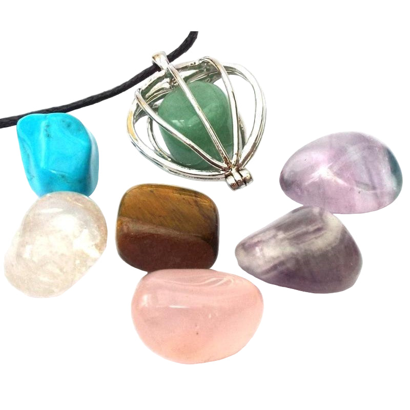 Gift Boxed Seven Mood Heart Cage Pendant