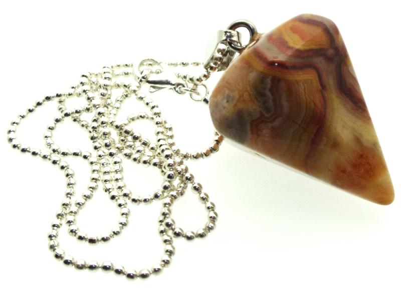 Fancy Jasper Gemstone Hexagon Pendulum Point Pendant