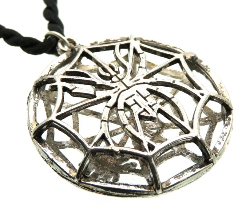 Metal Spider Web Cage Pendant