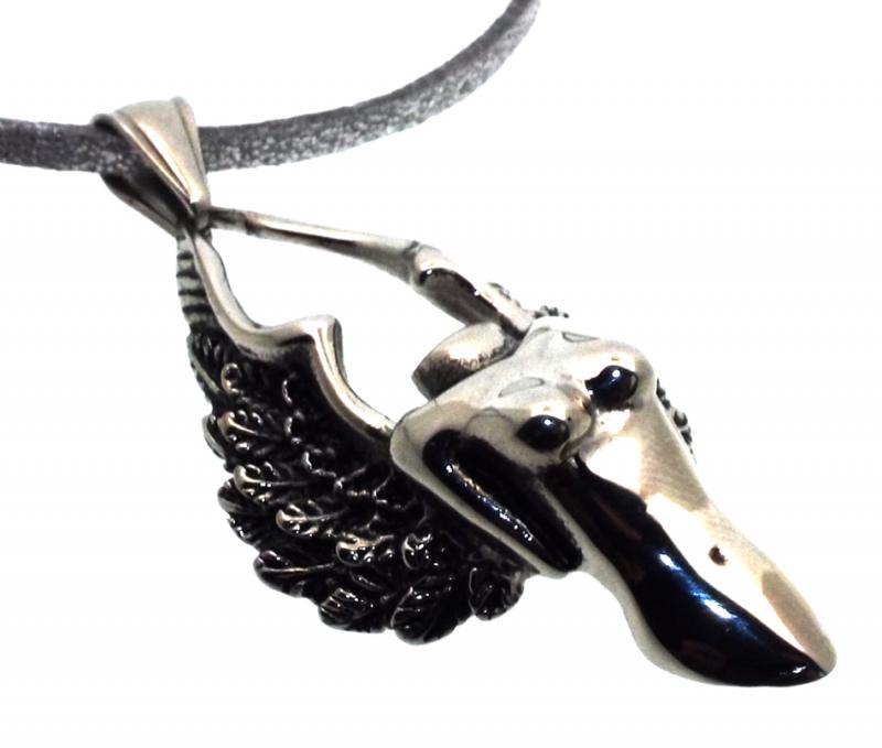 Stainless Steel Guardian Angel Pendant