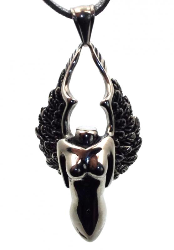 Stainless Steel Guardian Angel Pendant