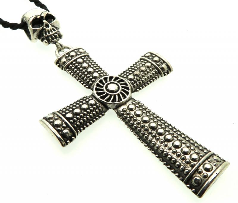 Large Tibetan Silver Cross Pendant