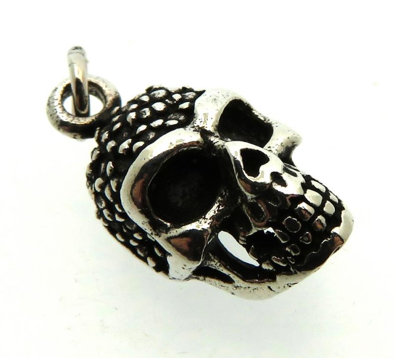 Small Skull Sterling Silver Pendant
