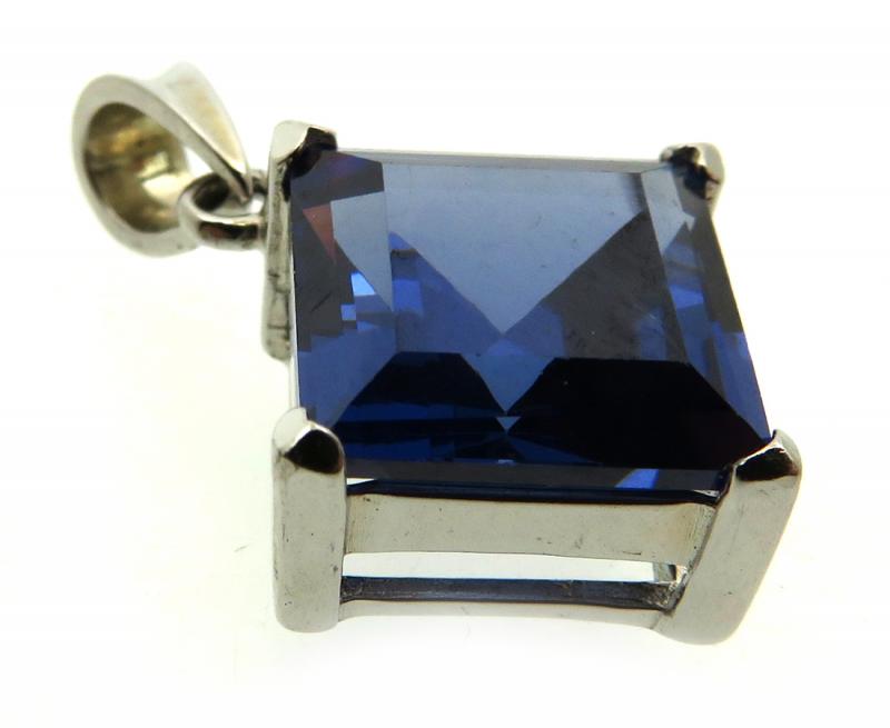 Siberian Sapphire Quartz Sterling Silver Pendant 03