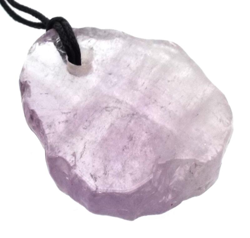 Amethyst Gemstone Polished Slice Pendant 04