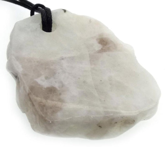 Rainbow Moonstone Gemstone Polished Slice Pendant 06