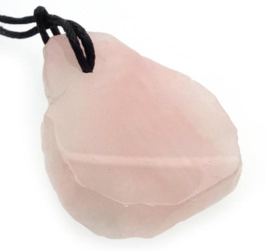 Rose Quartz Gemstone Polished Slice Pendant 02