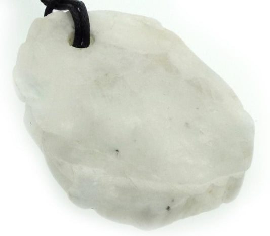 Rainbow Moonstone Gemstone Polished Slice Pendant 07