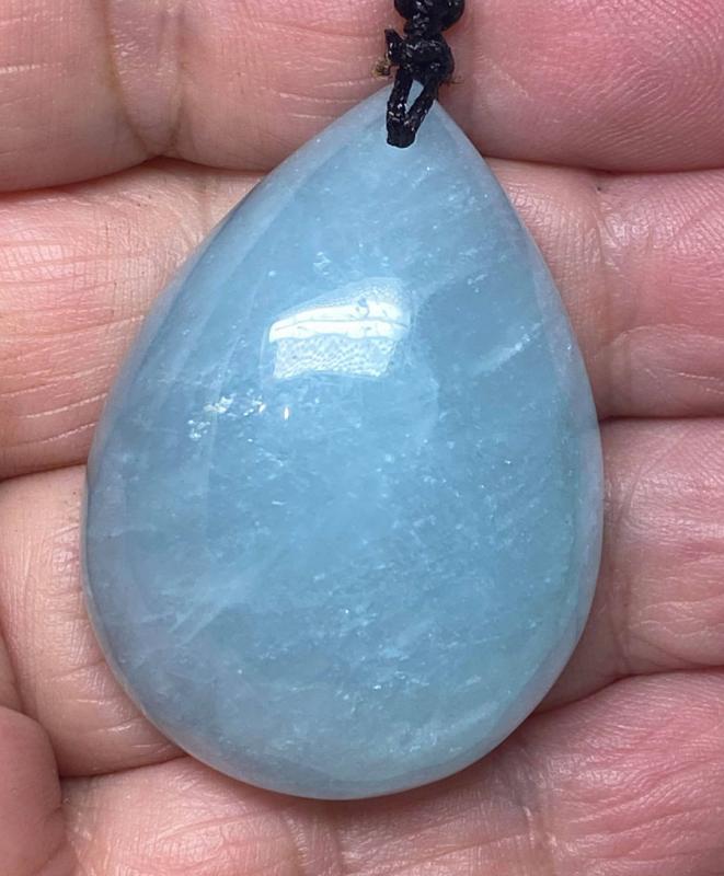 Aquamarine Gemstone Teardrop Pendant 01