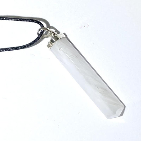 Selenite Trillion Cut Point Pendant