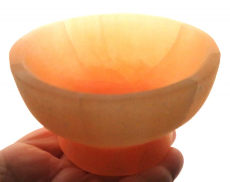 Peach Selenite Altar Bowl 03