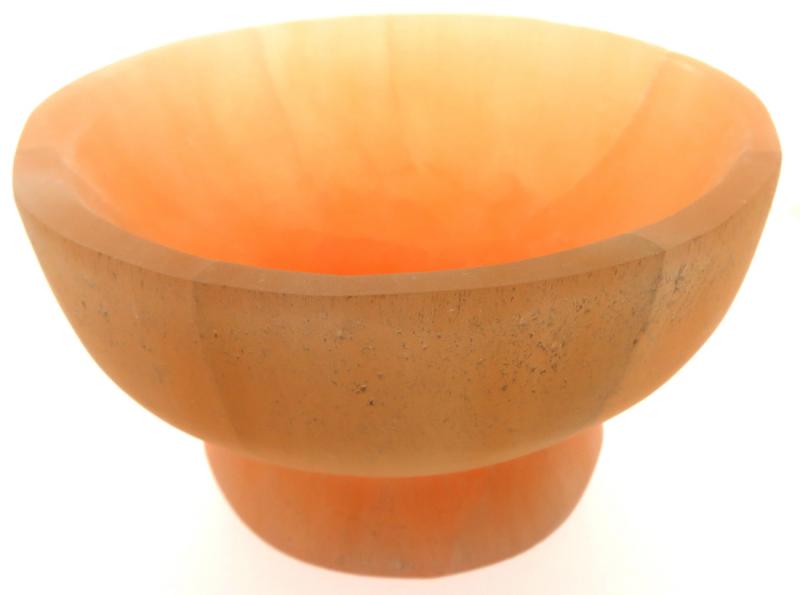 Peach Selenite Altar Bowl 04