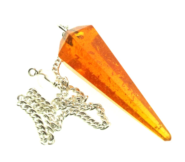 Honey Pressed Amber Terminated Pendulum