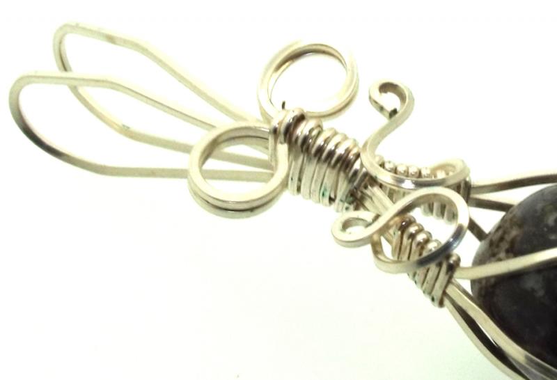 Dravite Brown Tourmaline Silver Filled Wire Wrapped Pendant 04