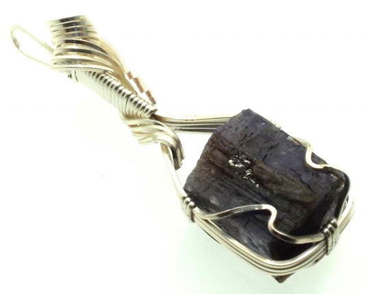 Tanzanite Gemstone Silver Filled Wire Wrapped Pendant 01