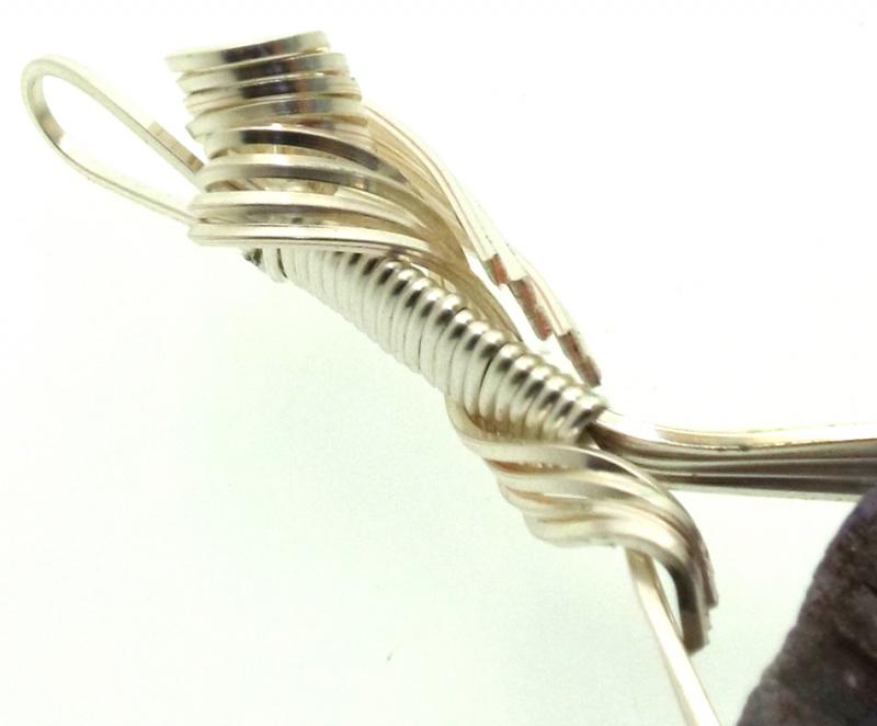 Tanzanite Gemstone Silver Filled Wire Wrapped Pendant 01